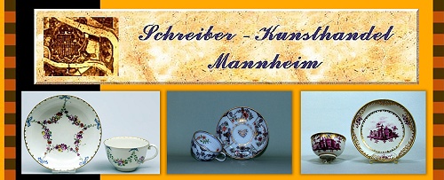 Tasse Blumenmalerei Ludwigsburg um 1770, Tasse mit Untertasse, Hausmalerei, Porzellan Meissen um 1750, Tasse Landschaftsmalerei Wien um 1750