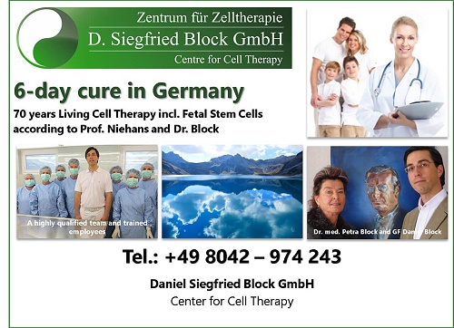 Animal stem cell therapy, Stem cell therapy Germany, Live cell therapy, Dr. Block