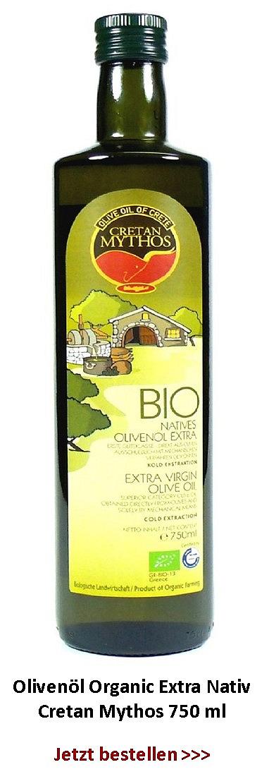 Cretan Mythos Olivenöl Extra Nativ 750 ml Flasche jetzt bestellen